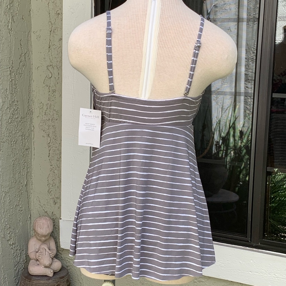GARNET HILL Retro-Rauched Overlay 1-piece swimsuit - Picture 4 of 8